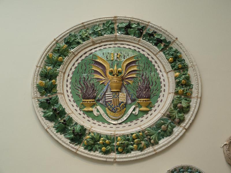 London, England: Victoria and Albert Museum: Roundel of Rene of Anjou (1466-1478, Luca della Robbia and workshop)