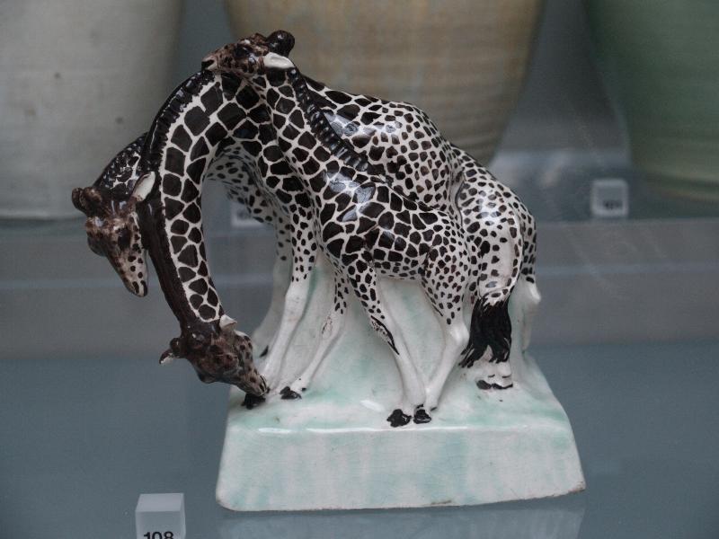 London, England: Victoria and Albert Museum: group of giraffes (1923, Stella Crofts)