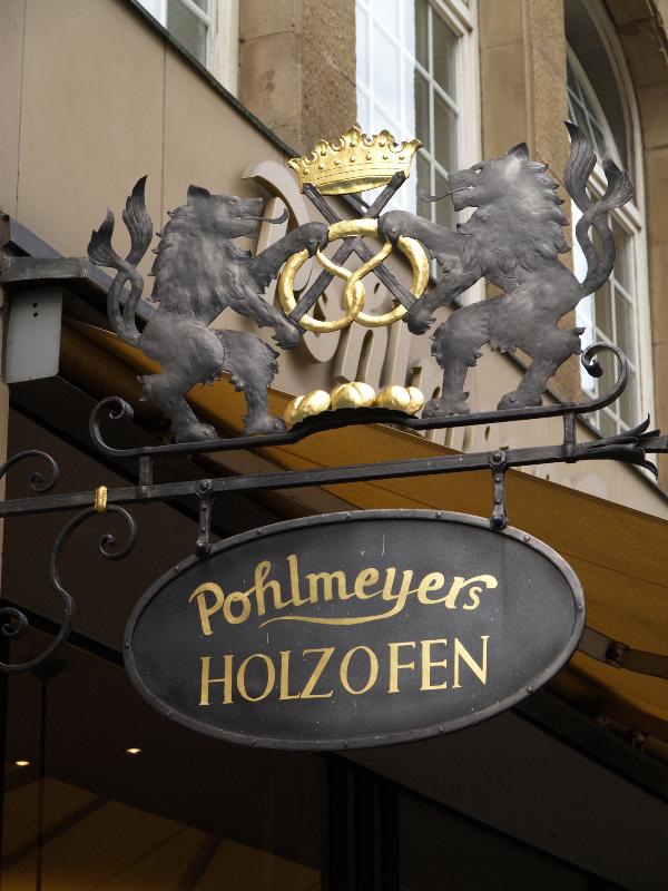 Munster, Germany: Cafe Pohlmeyers Holzofen: sign