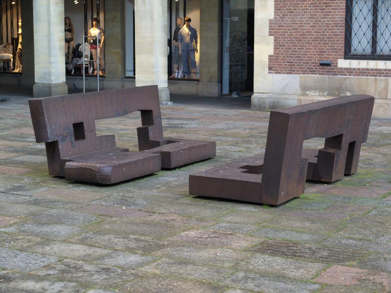 Munster, Germany: Platz-des-Westfaelischen-Friedens: Toleranz durch Dialog (Tolerance by Dialogue) (1993, Eduardo Chillida)