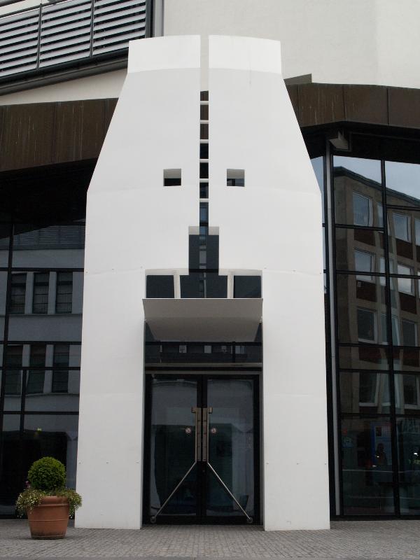 Munster, Germany: City Library (Stadtbucherei): main entrance (1993, Bolles-Wilson and Partner)