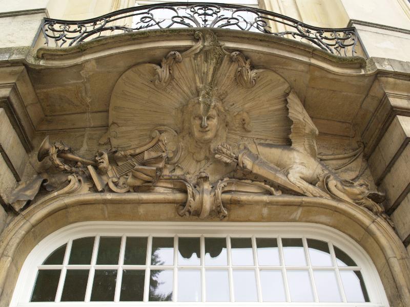 Munster, Germany: Schloss: decoration over window (1767-1773, architect Johann Conrad Schlaun)