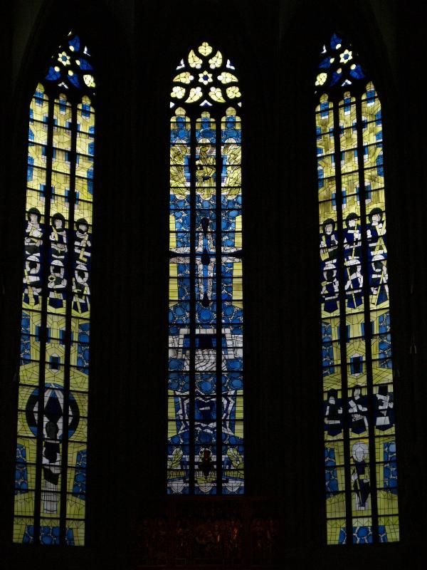 Munster, Germany: St Ludgeri: apse windows (1961, Prof. Vincenz Pieper)