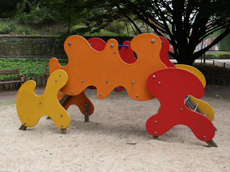 Munster, Germany: Weseler Strasse: climbing frame for kids