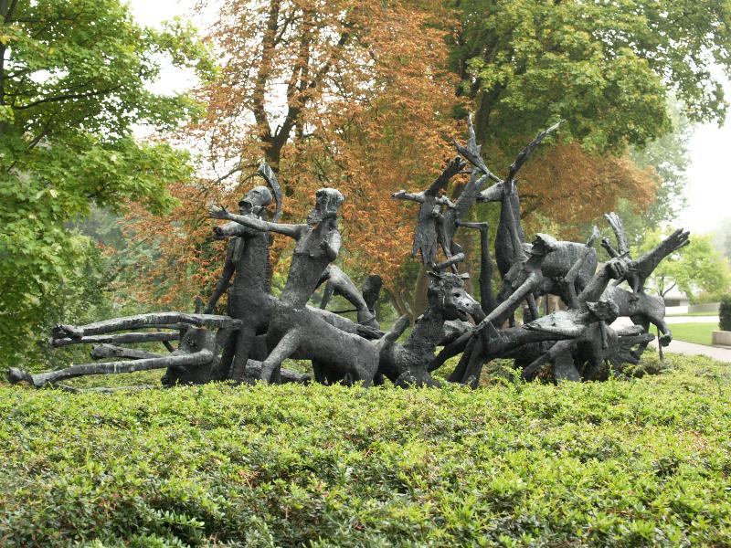 Munster, Germany: Himmelreichallee, LBS Westdeutsche Landesbausparkasse: Die Taten des Herkules (Labours of Hercules) (1973?, Bernhard Kleinhans)