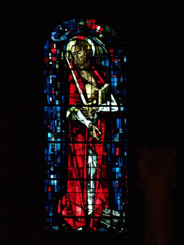 Munster, Germany: St Paul's Cathedral (St Paulus Dom): St Paul (1961, Max Ingrand of Paris)