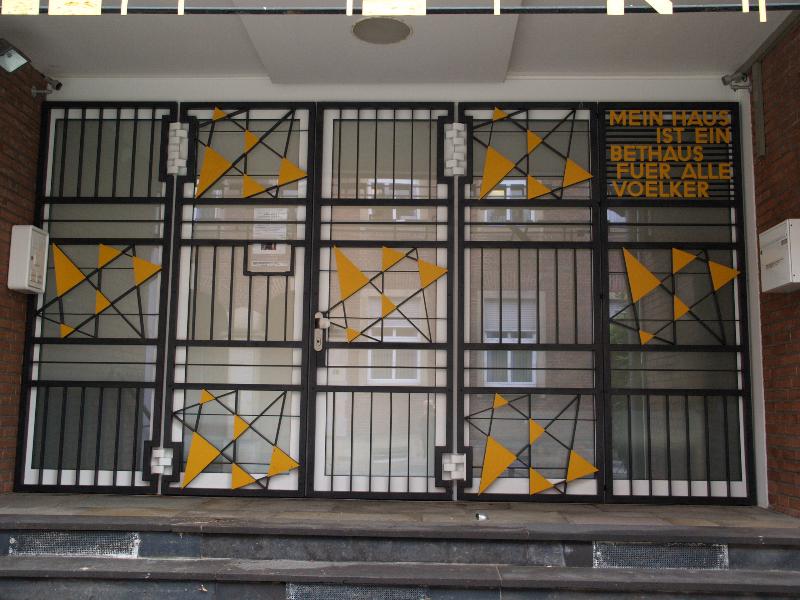 Munster, Germany: Klosterstrasse, Synagogue: entrance (1961)