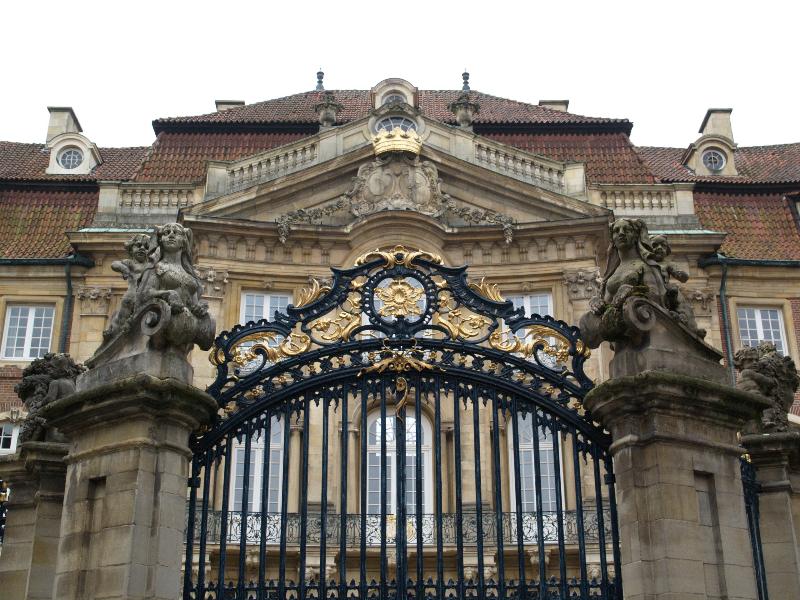 Munster, Germany: Salzstrasse, Erbdrostenhof: gate (1753-1757, architect Johann Conrad Schlaun)