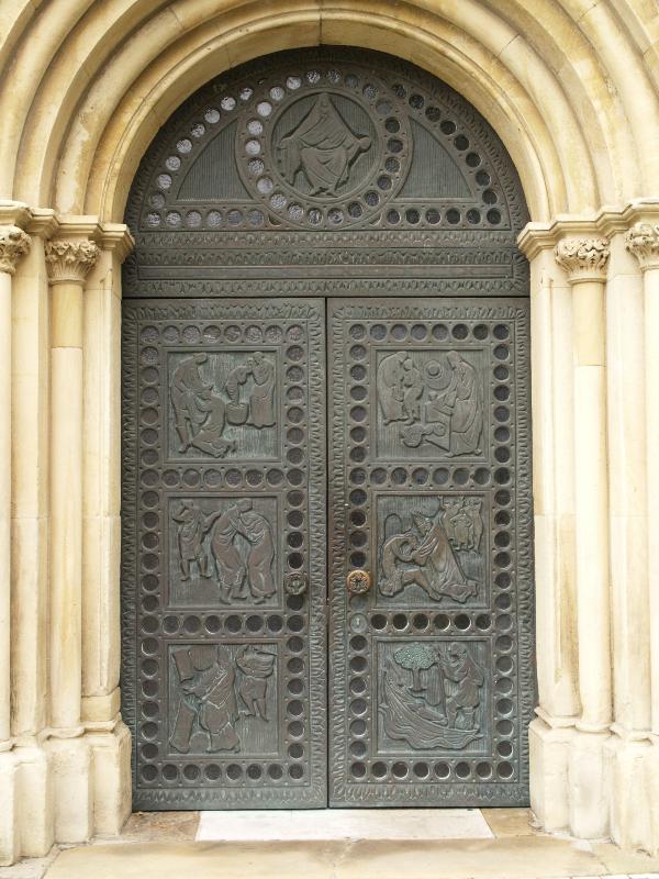 Munster, Germany: St Martinikirche: door (1982-1986)