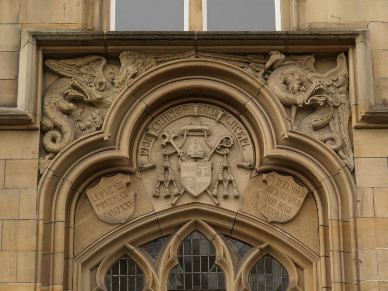 Munster, Germany: Domplatz 23: decoration over window