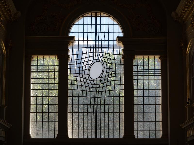 London, England: St Martin-in-the-Fields: east window (2008, designer Shirazeh Houshiary, architect Pip Horne)