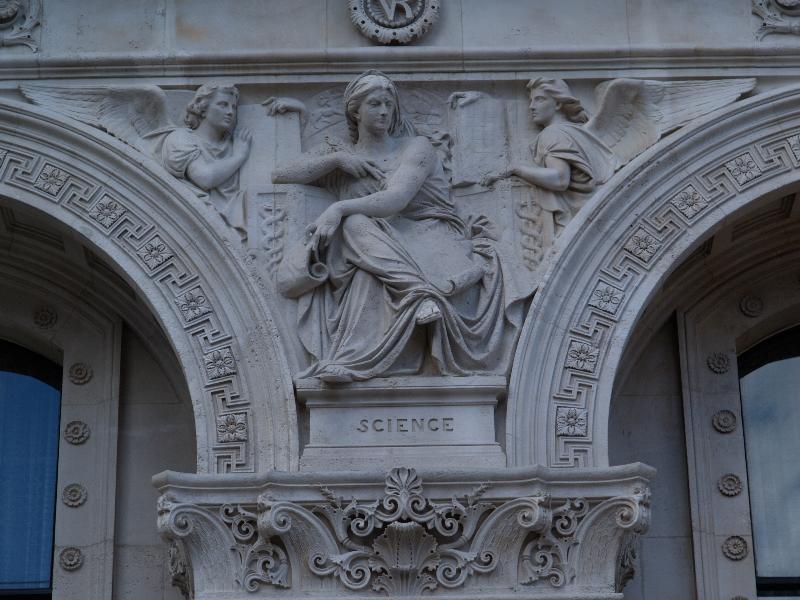 London, England: Whitehall, Foreign and Commonwealth Office: Science (1861-1868, sculptor Henry Hugh Armstead, architect George Gilbert Scott)