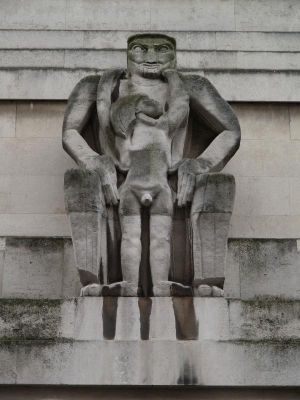 London, England: Broadway, Transport for London (originally London Underground): Day (1928-1929, sculptor Jacob Epstein, architect Charles Holden)
