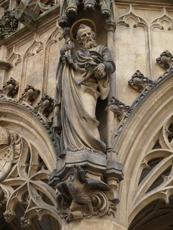 Brno, Czech Republic: Katedrala sv. Petra a Pavla (Cathedral of St Peter and St Paul): St Peter (late 19th century)