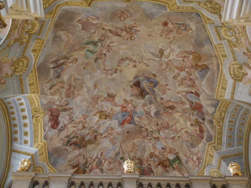 Brno, Czech Republic: Kostel sv. Janu s Loretou (Church of St John and Loreto): Loreto Chapel, trompe l'oeil ceiling