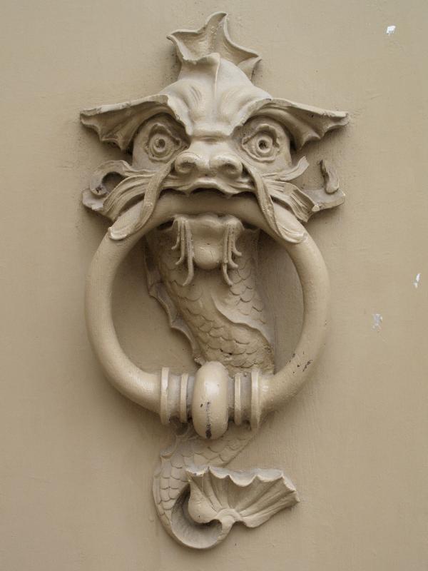 Brno, Czech Republic: Starobrnenska 7: Dragon door knocker