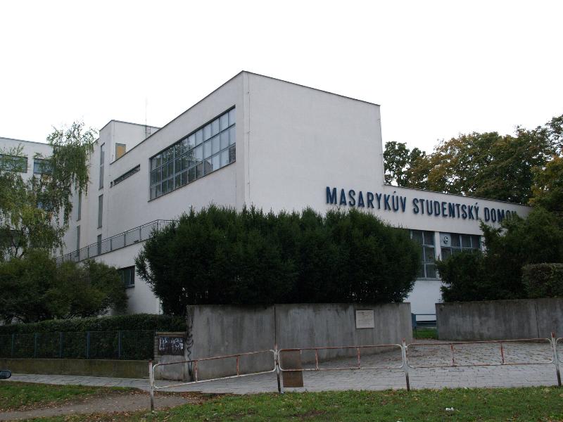 Brno, Czech Republic: Cihlarska, Masarykuv studentsky domov: view (1929-1930, Bohuslav Fuchs)