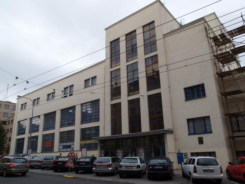 Brno, Czech Republic: Kounicova, Sokol Brno I: view (1928-1929, Milose Lamla)