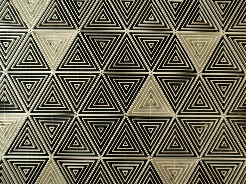 Brno, Czech Republic: Kounicova, Hotel Continental: ceiling in lobby (1961-1964, architect Zdenek Rihak)