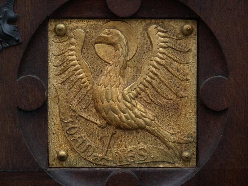 Brno, Czech Republic: Bazilika Nanebevzeti Panny Marie (Basilica of The Assumption of Our Lady): door detail: John