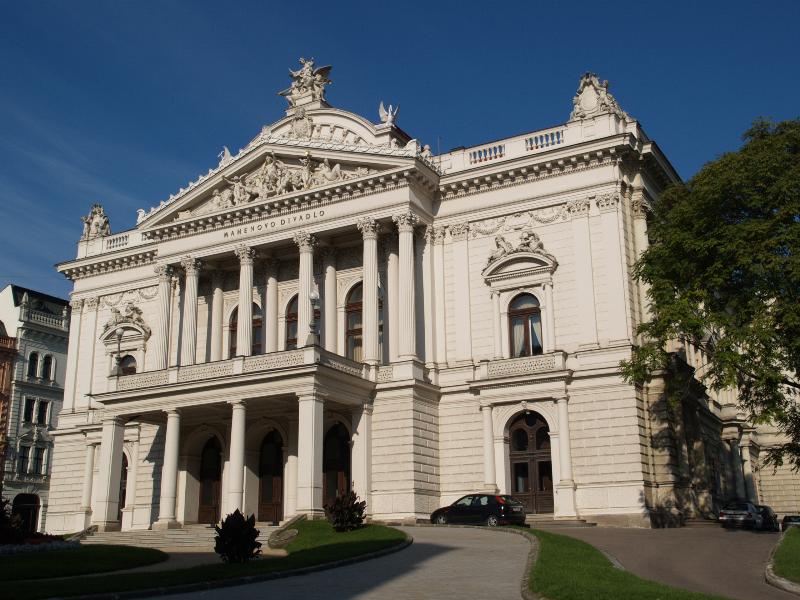 Brno, Czech Republic: Mahenovo divadlo (Mahen Theatre): view (1882, architect J. Nebehostenyho)
