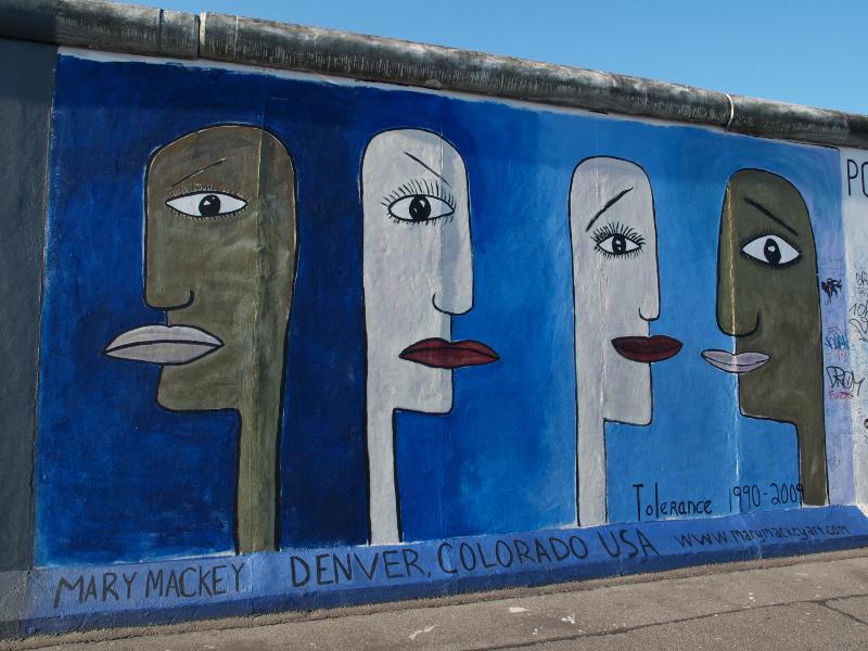 Berlin, Germany: East Side Gallery (Berlin Wall): Tolerance (1990/2009, Mary Mackey)