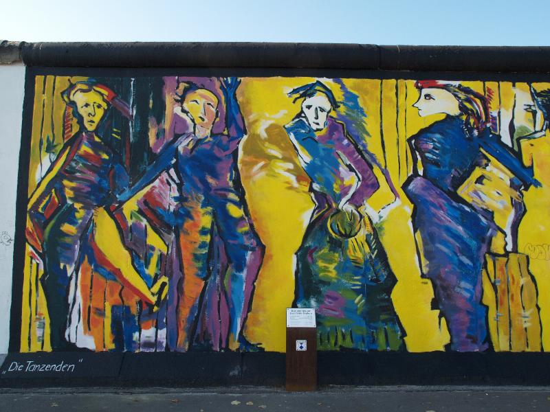 Berlin, Germany: East Side Gallery (Berlin Wall): Die Tanzenden (The Dancers) (Sabine Kunz)