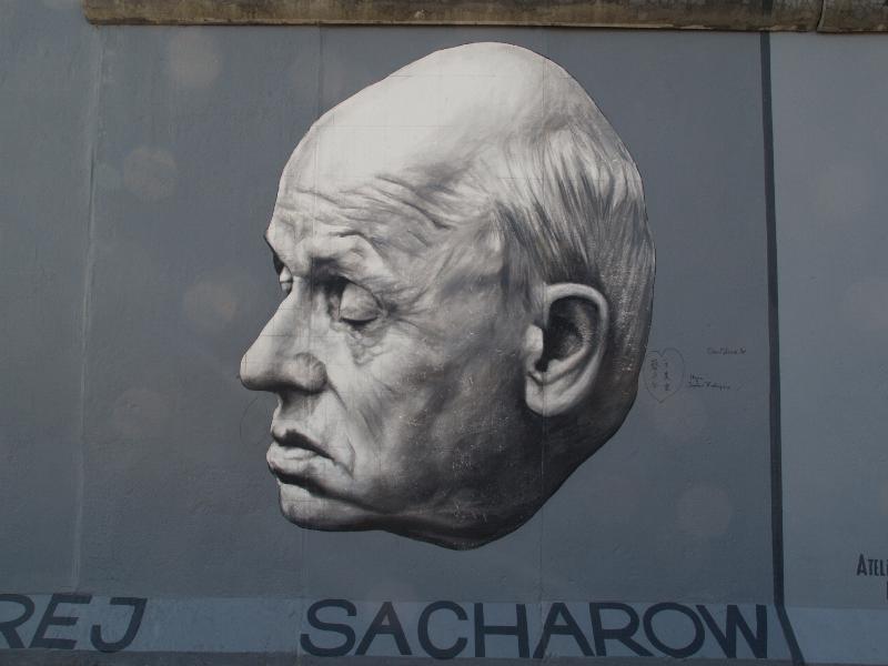 Berlin, Germany: East Side Gallery (Berlin Wall): Danke Andrej Sacharow (Thank you Andrei Sakharov) (Dmitri Vrubel, assisted by Viktoria Timofeeva)