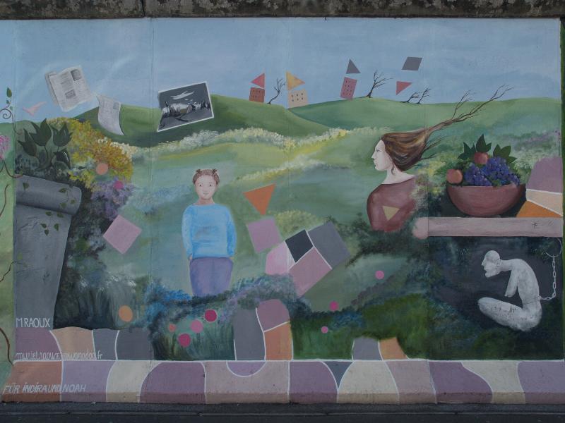 Berlin, Germany: East Side Gallery (Berlin Wall): Les Yeux Ouverts (Open Eyes) (Muriel Raoux)