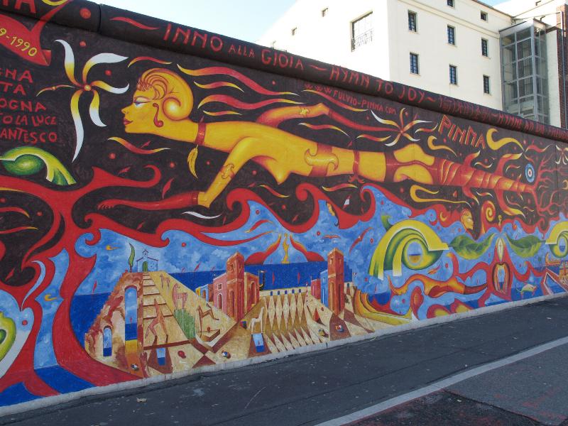 Berlin, Germany: East Side Gallery (Berlin Wall): Hymne an das Gluck (Fulvio Pinna)