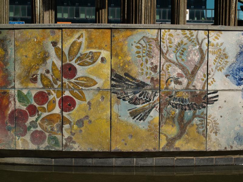 Berlin, Germany: Alexanderplatz: Fountain of International Friendship, tiles (dedicated 1970, created by group of artists led by Walter Womacka; renovated 2002)