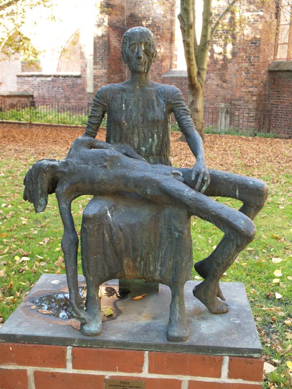 Berlin, Germany: Klosterstrasse: Pieta (1978, sculptor Jurgen Pansow)