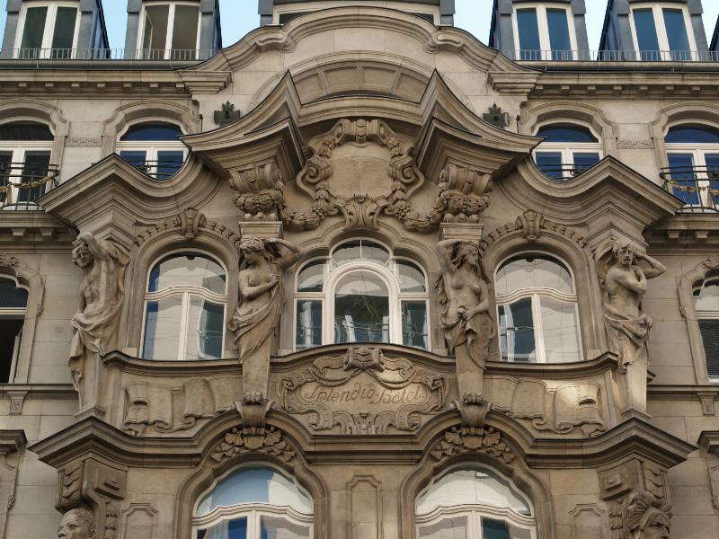 Berlin, Germany: Dorotheenstrasse, Hotel Splendid (formerly): facade (1904, Gronau and Graul)