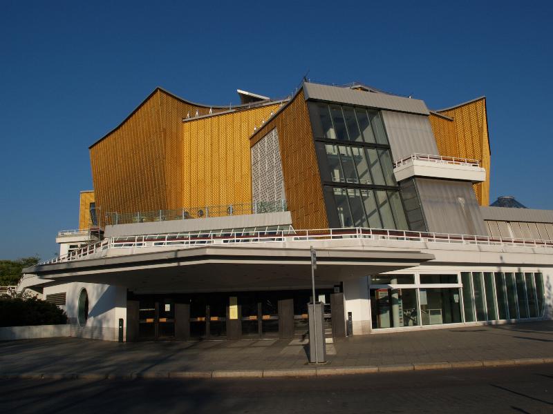 Berlin, Germany: Kammermusiksaal (Herbert von Karajan Strasse): view (1984-1987, architects Hans Scharoun, Edgar Wisniewski)