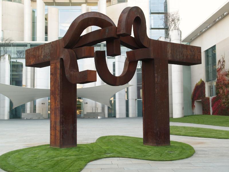 Berlin, Germany: Bundeskanzleramt (Federal Chancellery): Berlin (2000, Eduardo Chillida)