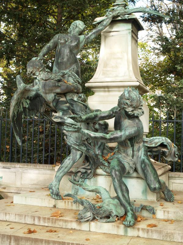 Paris, France: Jardin du Luxembourg: Hommage a Eugene Delacroix (1890, sculptor Aim'e-Jules Dalou)