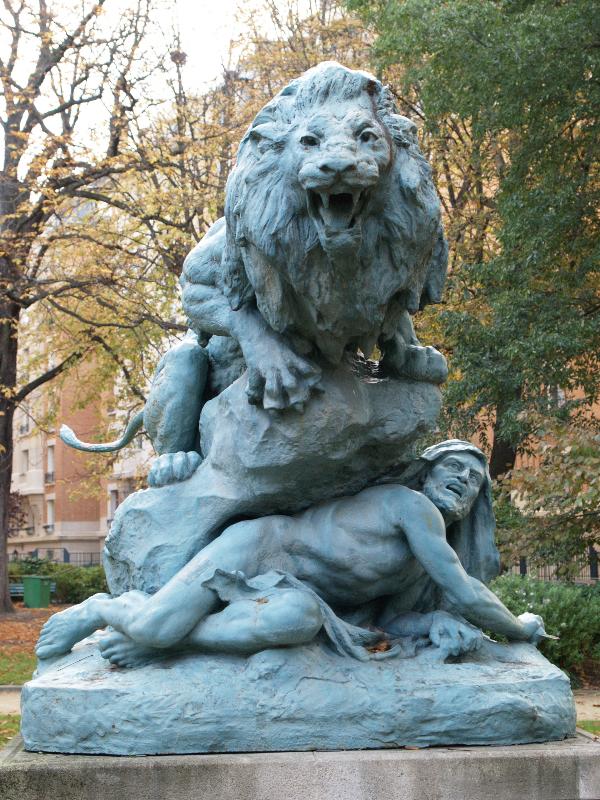 Paris, France: Square Cambronne: Un Drame dans le desert (1887, sculptor Henri Amedee Fouques)