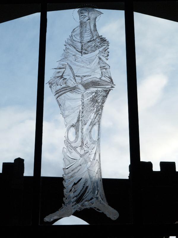 Coventry, England: Coventry Cathedral (St Michael's Cathedral): west screen, saint (Screen of Saints and Angels) (1962, John Hutton)