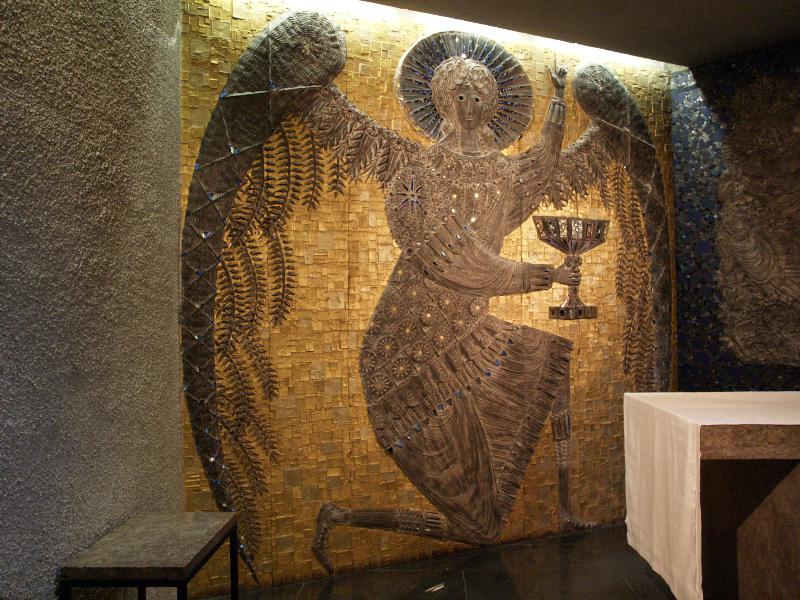 Coventry, England: Coventry Cathedral (St Michael's Cathedral): Gethsemane Chapel, Angel of Agony (1962, Steven Sykes)
