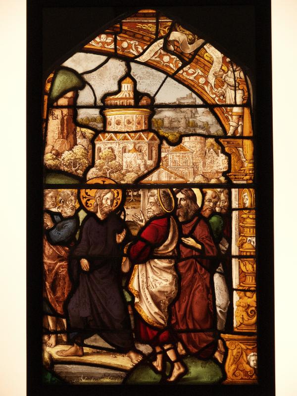 London, England: Victoria and Albert Museum: Christ Crossing the Brook at Cedron (1534, Gerhard Remsich, from the abbey of Steinfeld, Germany, Lower Rhine)