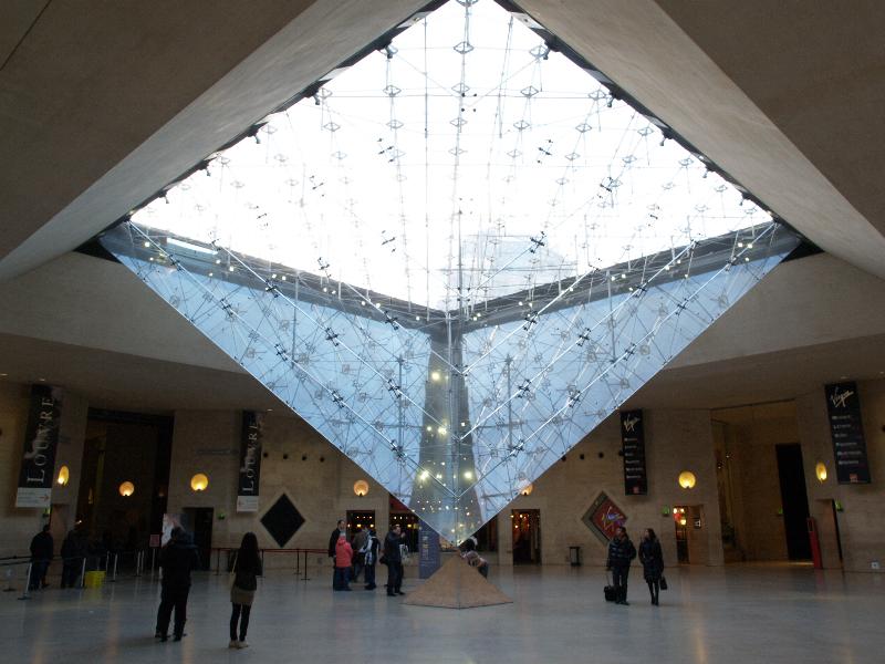 Paris, France: Louvre Museum: La Pyramide Inversee (The Inverted Pyramid) (1993, Pei, Cobb, Freed and Partners)
