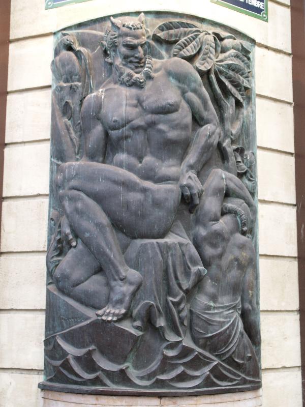 Paris, France: Place de l'Opera 4: Faune et bacchante (Leon-Ernest Drivier, fondeur A. Rudier, Paris)