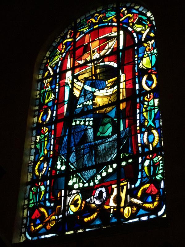 Paris, France: Place Jean Marais, Eglise Saint-Pierre de Montmartre: The Vocation (1953, Max Ingrand)