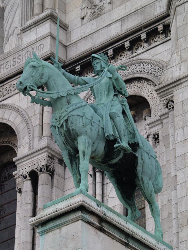 Paris, France: Basilique du Sacre-Coeur: Joan of Arc (1875-1919, sculptor Hippolyte Jules Lefebvre)