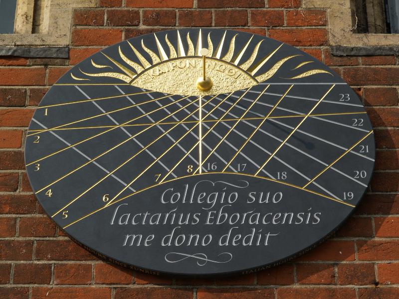 Cambridge, England: Selwyn College: Old Court, The Selwyn Sundial (2010)