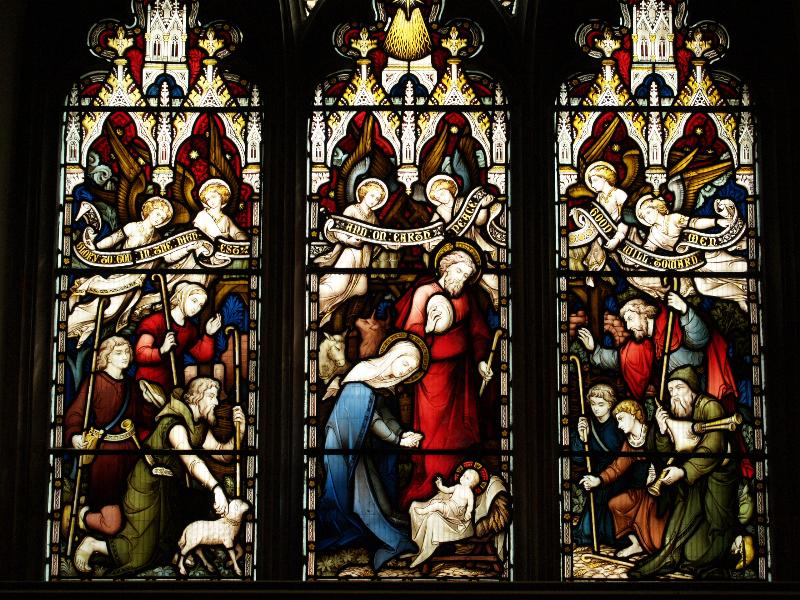 Cambridge, England: Church of St Edward King and Martyr: south chapel window