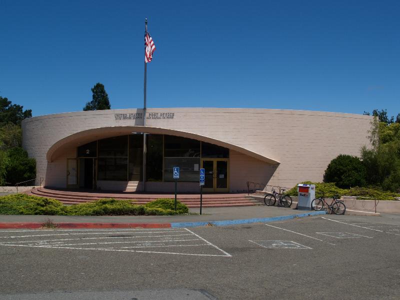San Rafael, California (CA): Marin Post Office: view (1960-1962, Frank Lloyd Wright)