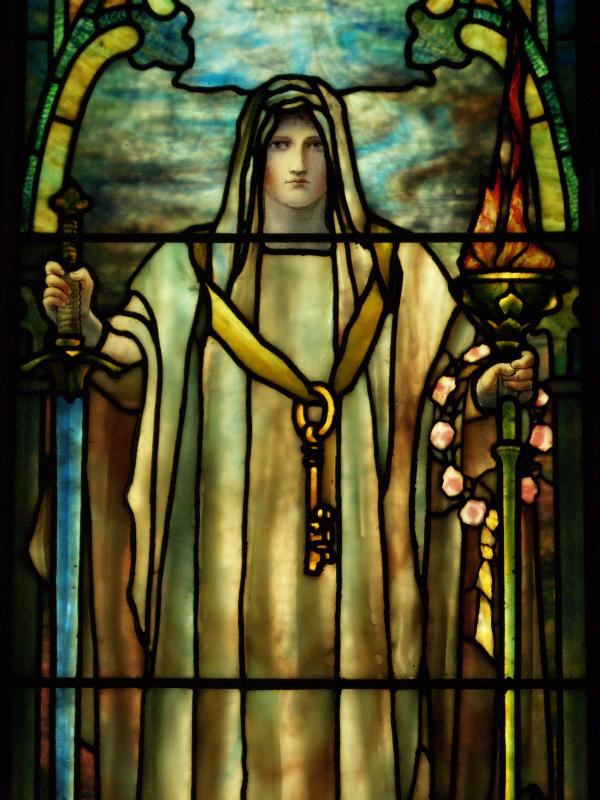 Mare Island, California (CA): St Peter's Chapel: Truth (1905, Tiffany Studios)