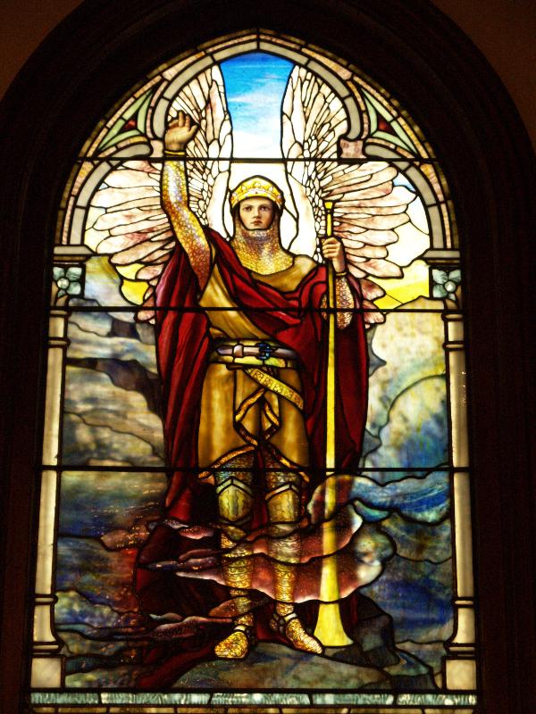 Mare Island, California (CA): St Peter's Chapel: Archangel Gabriel (1905, Tiffany Studios)