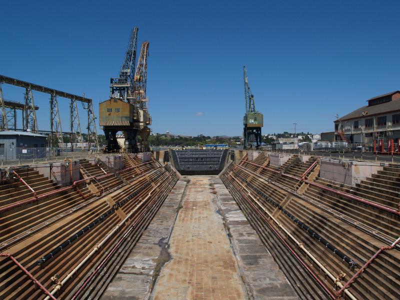 Mare Island, California (CA): Naval Base, Nimitz Avenue: disused dry dock